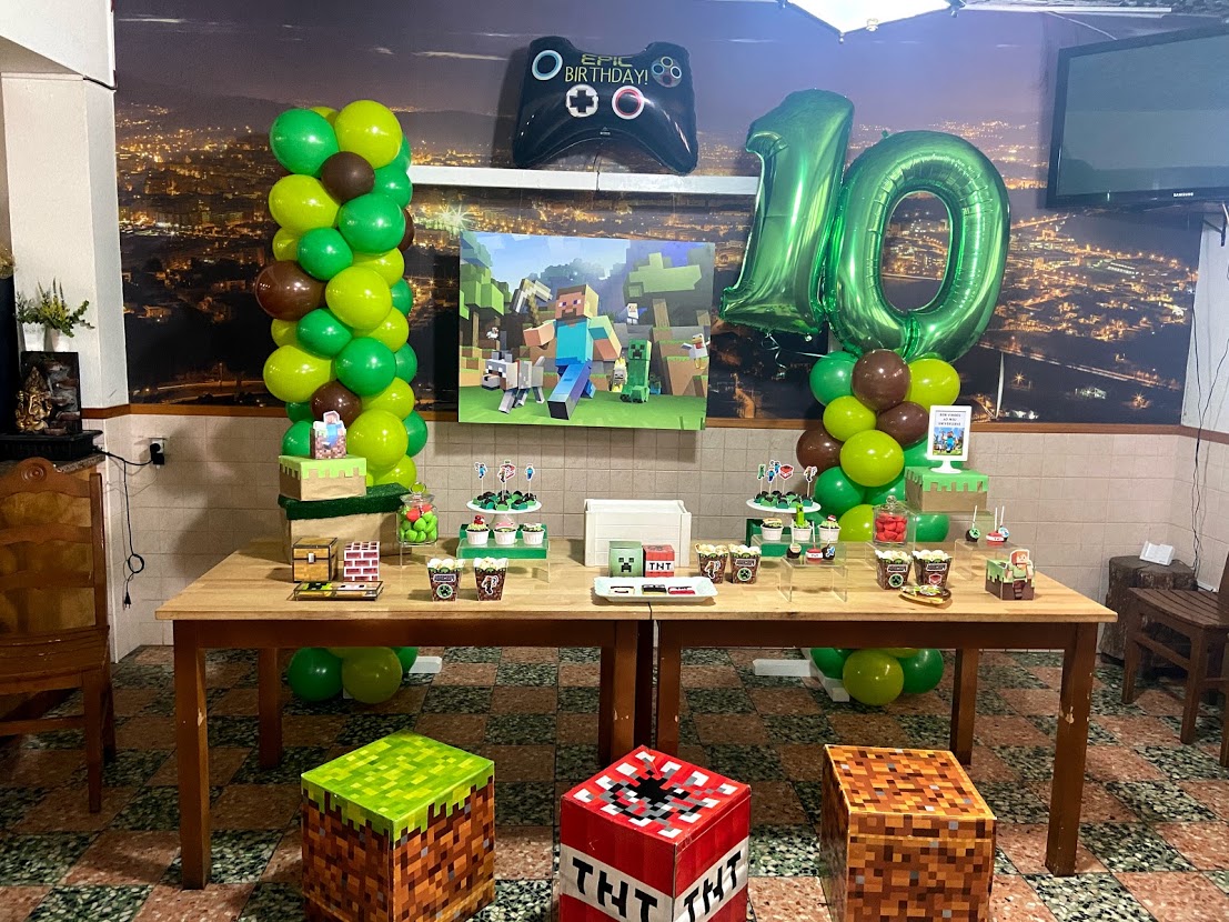 Festa do Minecraft: Decoração de Aniversário