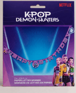 Bandeirola de letras KPop Demon Hunters