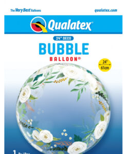 BUBBLE qualatex com flores brancas