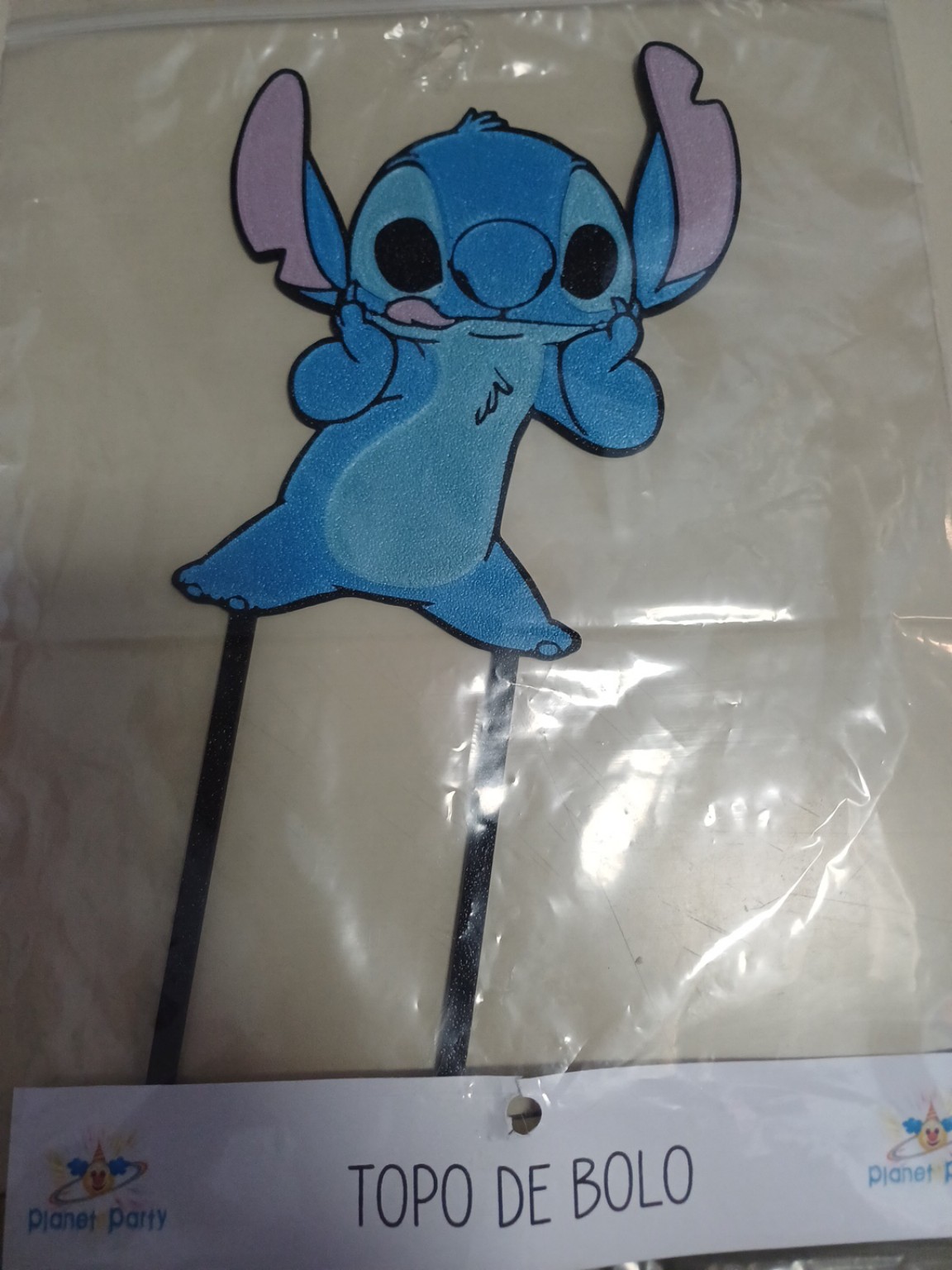 Topo de bolo Stitch 3D