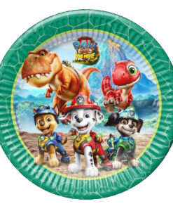 Pratos de papel "Patrulha Pata Dino", 23 cm, 8 unidades